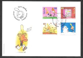 Werbemarken FDC Serie 1112 - 1115 Comics ET Genéve 9.4.2004