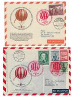 Österreich, Ballonpost, 30.10.1955 HB-BIN Helvetia IV