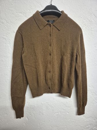 Massimo Dutti Kragen Cardigan 100% Wolle Gr. M