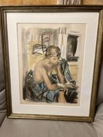 Originale Zeichnung, Akt-Motiv, gerahmt.65x54cm
