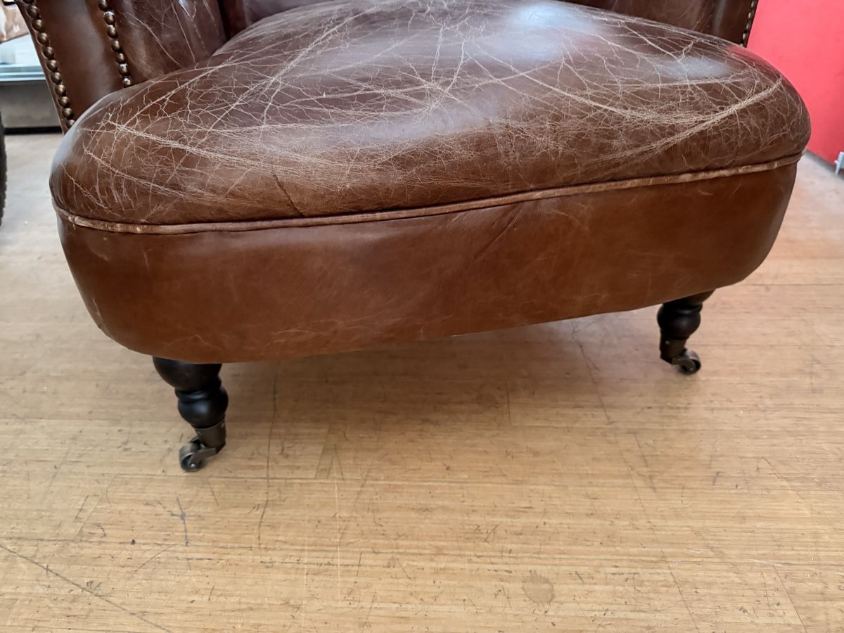 Chesterfield Poltrone: Chesterfield Sessel echt Leder braun – Usato da Zürich venduto da Moreandmore 3