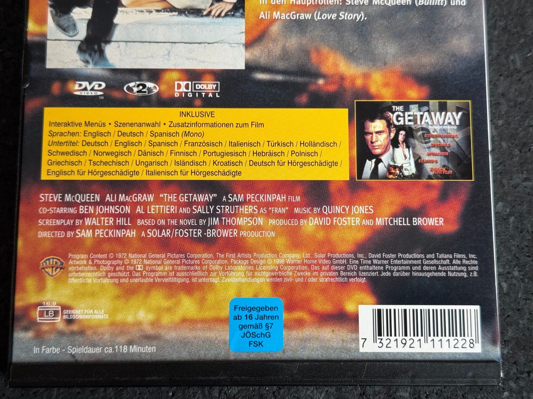 Tutti i DVDs: GETAWAY DVD EN/DE/SP McQueen - MacGraw – Usato da Fribourg venduto da tschjoly 3