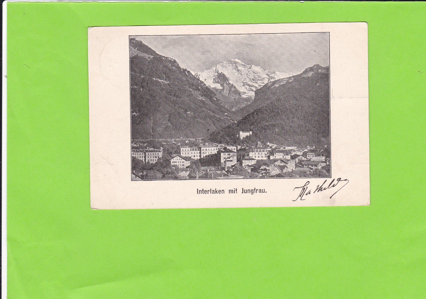 Cartoline postali: Interlaken mit Jungfrau – Usato da St. Peterzell venduto da neckertal