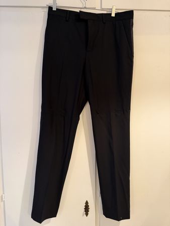 Pantaloni Smoking neri con banda laterale, taglia 48. Ottim