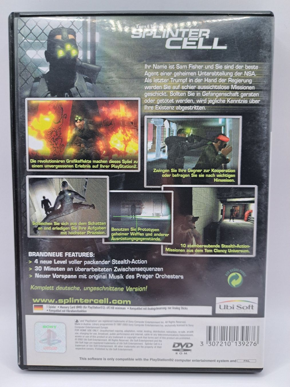 Spiele: Tom Clancy's Splinter Cell (Playstation 2/PS2) – Gebraucht aus Balgach von Wasnwasn 1