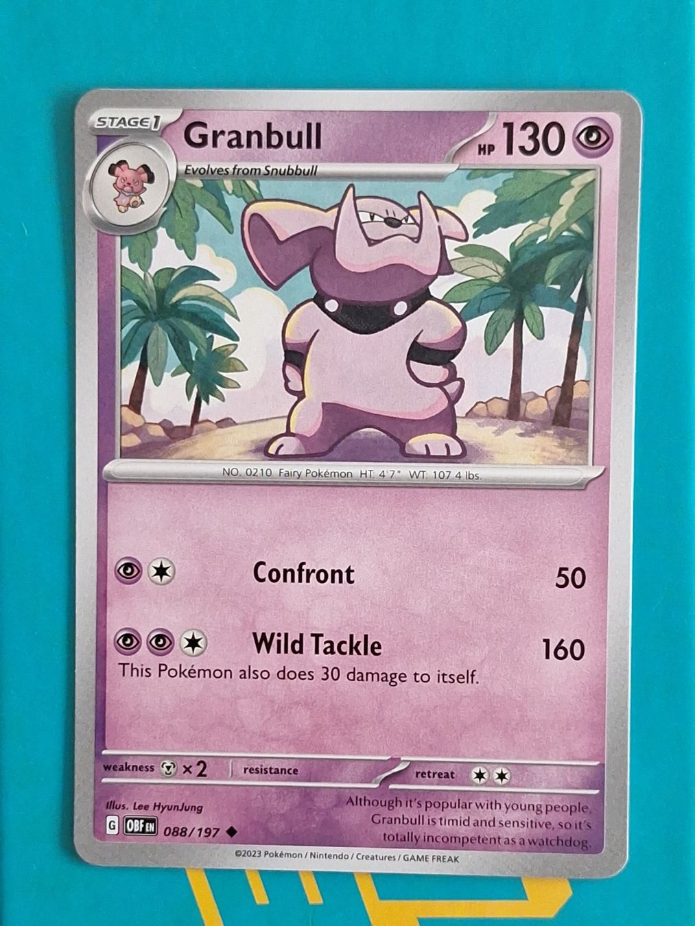 Pokémon Carte collezionabili: Granbull - Pokemon Obsidian Flames – Usato da Altstätten SG venduto da GGsGameshop