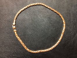 Sehr massive Damenkette aus 18 Karat Gelbgold Au 750