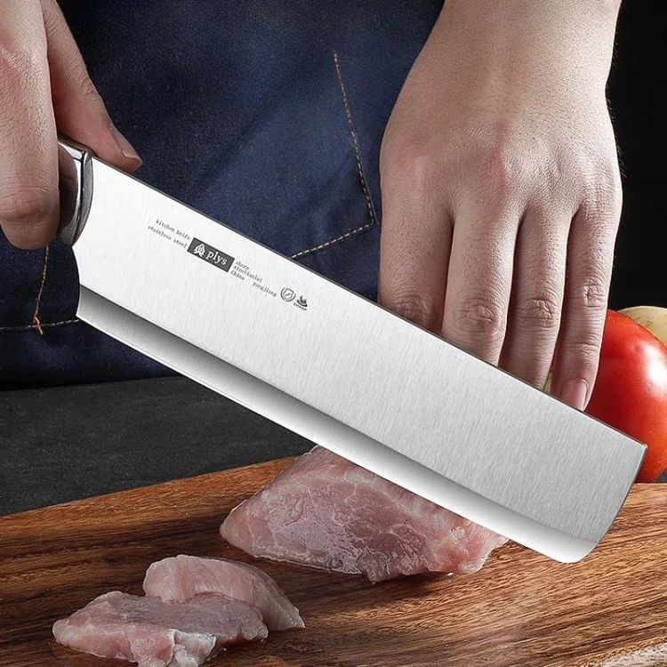 Plys Japanisches Nakiri-Messer – 6,5 Zoll, Titanbeschichtet, Scharfes Gemüsemesser Aus Edelstahl | Ideal Zum Schneiden Von Gemüse