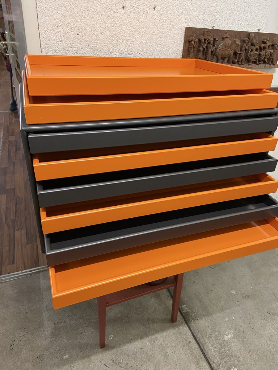 Cassettiere: Schubladenkommode mit Tabletts - orange/anthrazit – Usato da Dietikon venduto da brocki-eyra 5