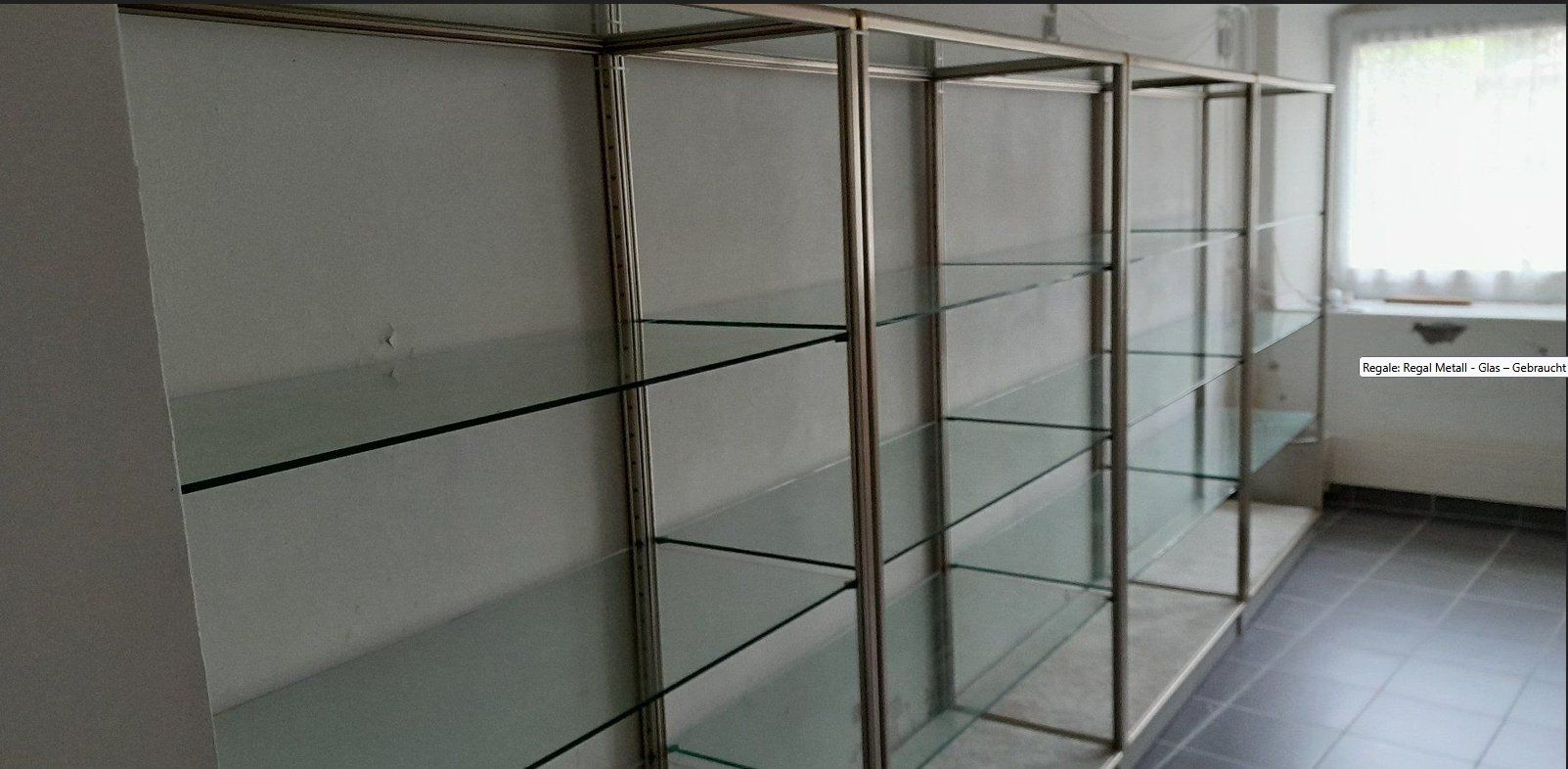 Regale: Regal Metall - Glas – Gebraucht aus Liesberg von Ragged 1