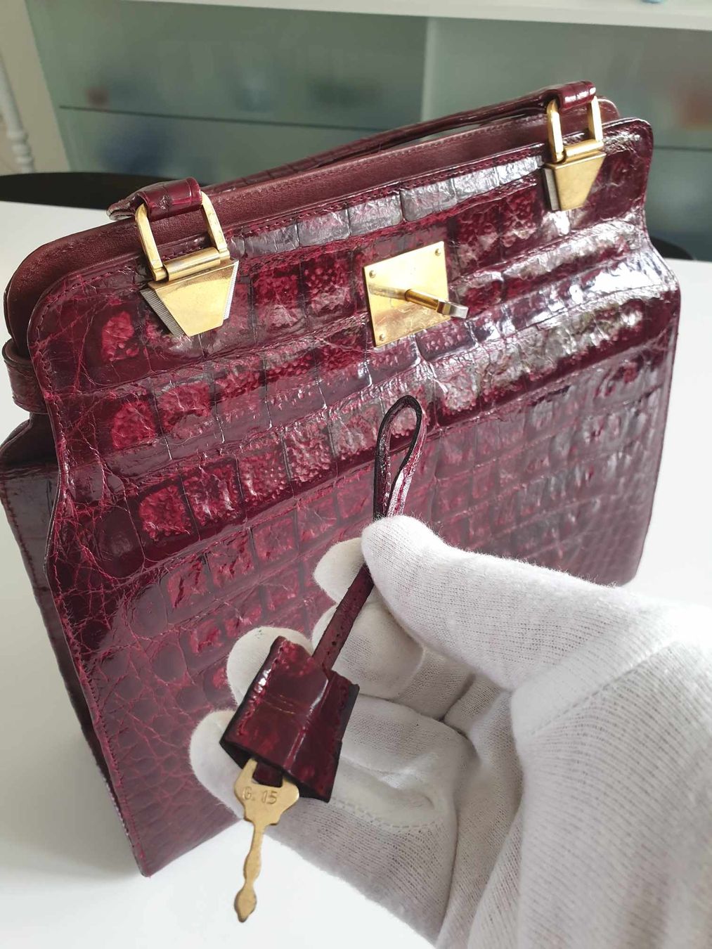 Borse da donna: Vintage Damentasche aus echtem Krokodilenleder – Usato da Rupperswil venduto da Annet.Dann888 8