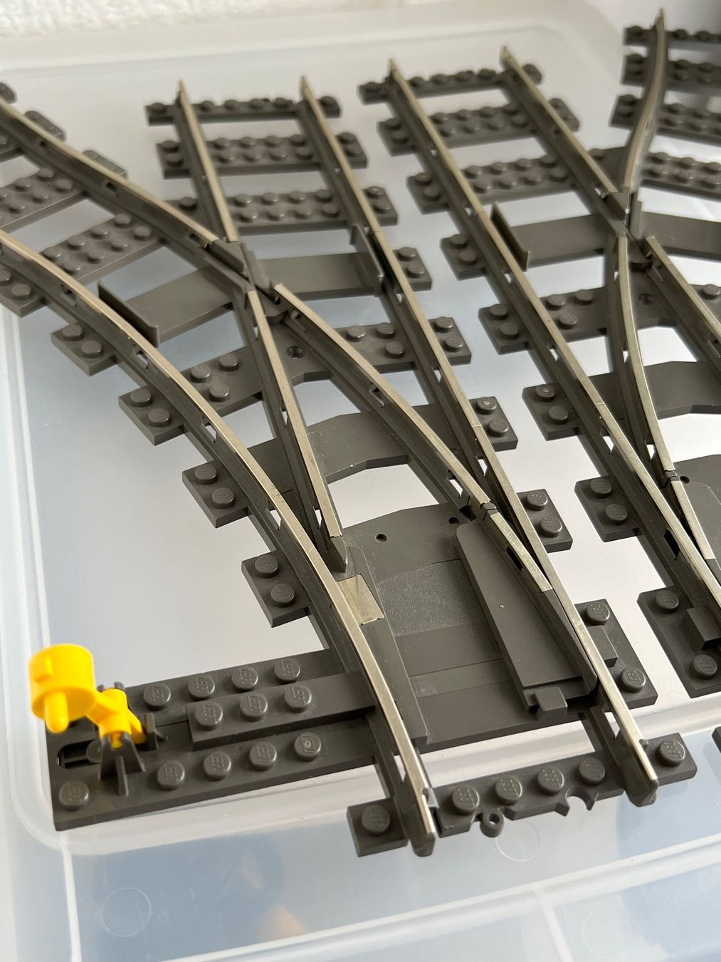 Lego Giocattoli: LEGO System 9v Weichen Paar R+L – Usato da Uttigen venduto da sonorsonic 1