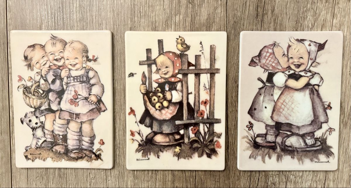 Plateaux: Hummel Wandplättli 3 Stk, Vintage – D'occasion à Schaffhausen par Reporter