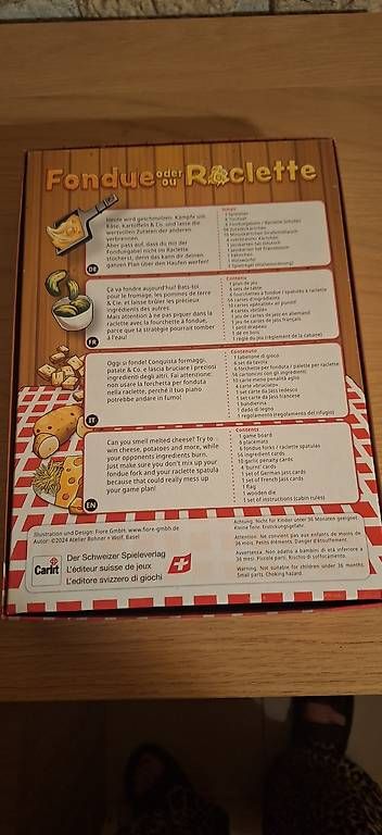 Carlit Giochi: Jeu Fondue ou raclette neuf – Nuovo (secondo la descrizione) da La Chaux-de-Fonds venduto da kellina 1