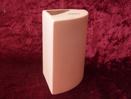 Vase décoratif vintage, couleur pêche, forme quart de cercle