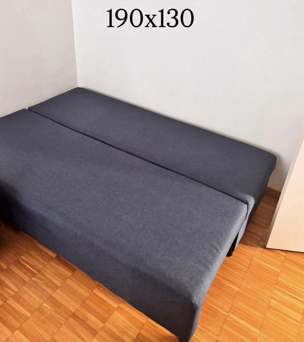 Sofas: Sofa bed dark blue 190x130 cm good condition – Gebraucht aus Dättwil AG von cat_ndz6 1