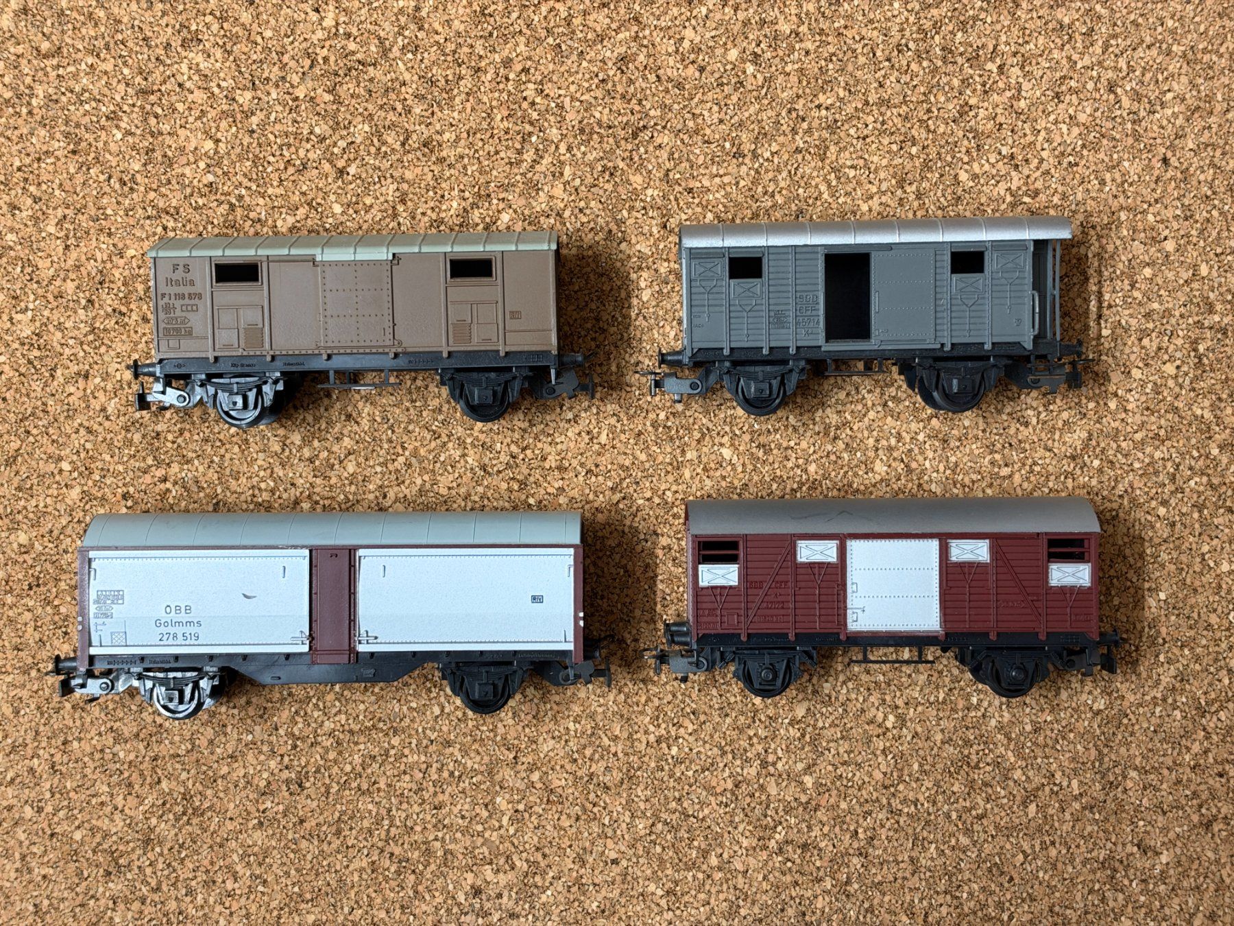 Kleinbahn Modellini di ferrovie: 4 Güterwagen von Kleinbahn – Usato da Bülach venduto da Ruedimax 1