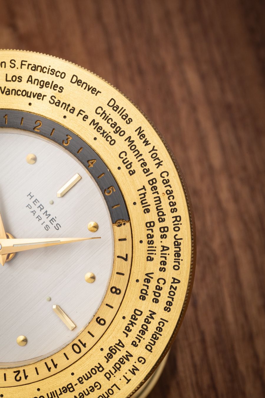 Hermès Orologi da terra & Orologi da parete: Very Rare - HERMÉS Paris - World Time Table Clock with Case – Usato da Zürich venduto da KE-Sales 5