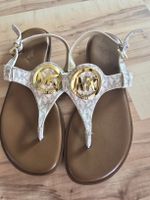 Michael Kors SandalenMK Logo gold Beige Grösse 38 guter Zust