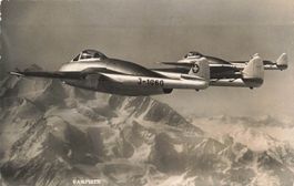 Schweizer Luftwaffe de Havilland Vampire Formation