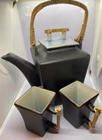 Tee-Set Schwarz, Japanisch Stil Teekanne mit 4 Tassen