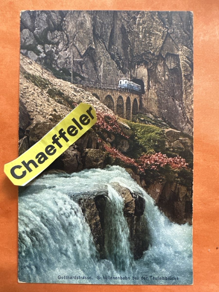 Cartoline postali: Originale alte Ansichtskarte Gotthard Schöllenenbahn  – Usato da Zürich venduto da Chaeffeler