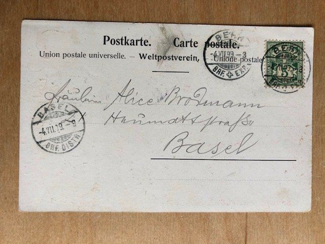 Ansichtskarten: Antike Postkarte, Bärengraben, Bern, 1899 – Gebraucht aus Basel von sar_9jj8 1