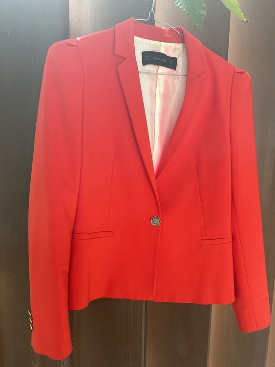 Zara Giacche: Zara Basic bright red blazer, size L, like new condition! – Nuovo (secondo la descrizione) da zurich venduto da sel_tvq7