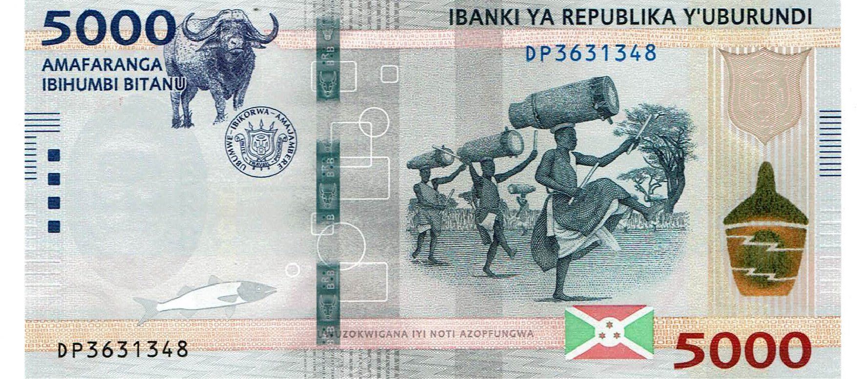 Banconote: Burundi 5000 Francs  P-58 UNZ – Nuovo (secondo la descrizione) da Steffisburg venduto da ber_8htf 1