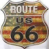 Konturenblechschild-ROUTE US 66