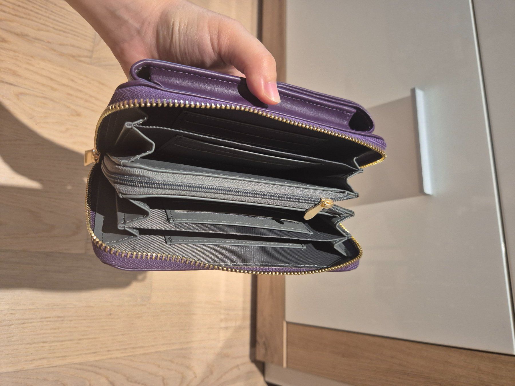 Portamonete: Seidenfelt Wallet on Chain Purple Leather – Nuovo (secondo la descrizione) da Spreitenbach venduto da Catticoooorn 2