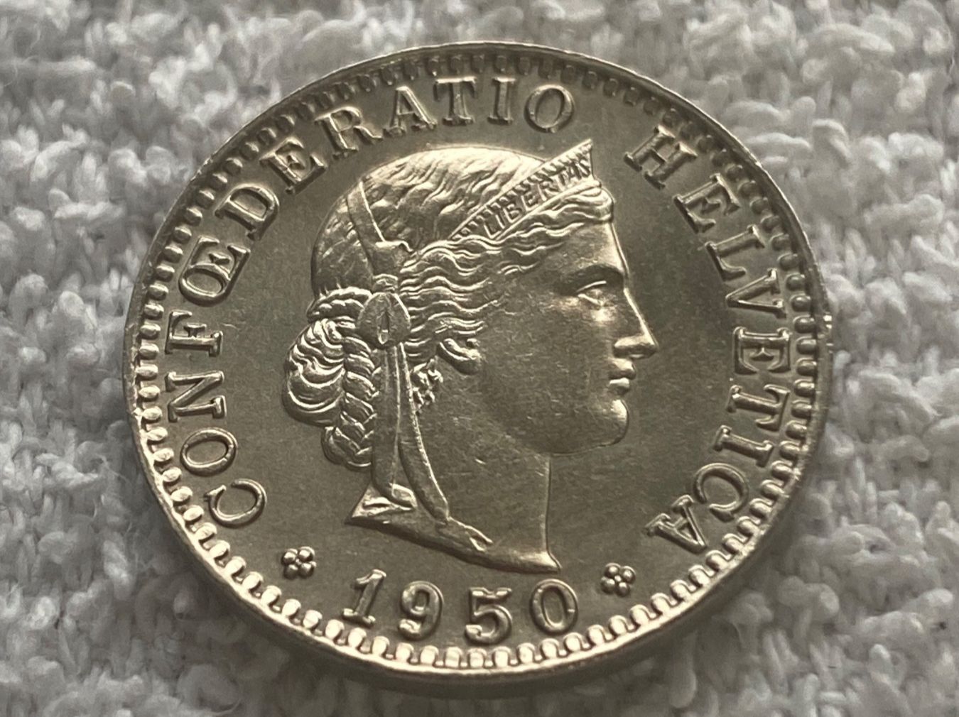 Tutti le monete: 20 centimes/rappen 1950 – Usato da Nyon venduto da Ilmi09