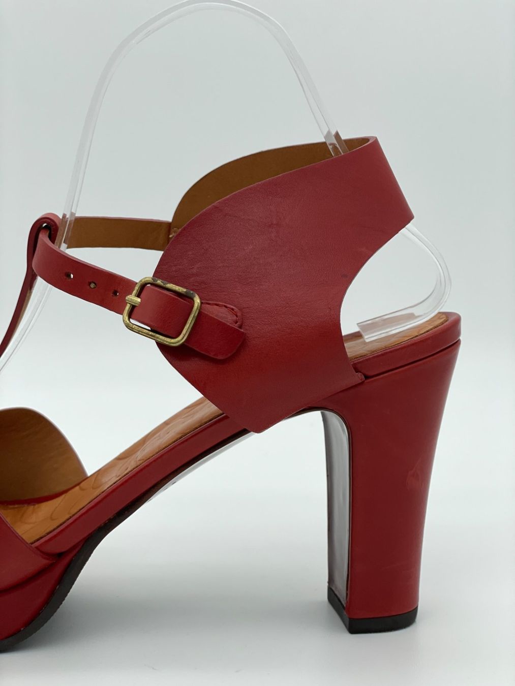Chie Mihara Scarpe da donna: Chie Mihara KEDUNI Sandale mit Absatz EU 40 Rot – Usato da Zürich venduto da shoe_shop 4