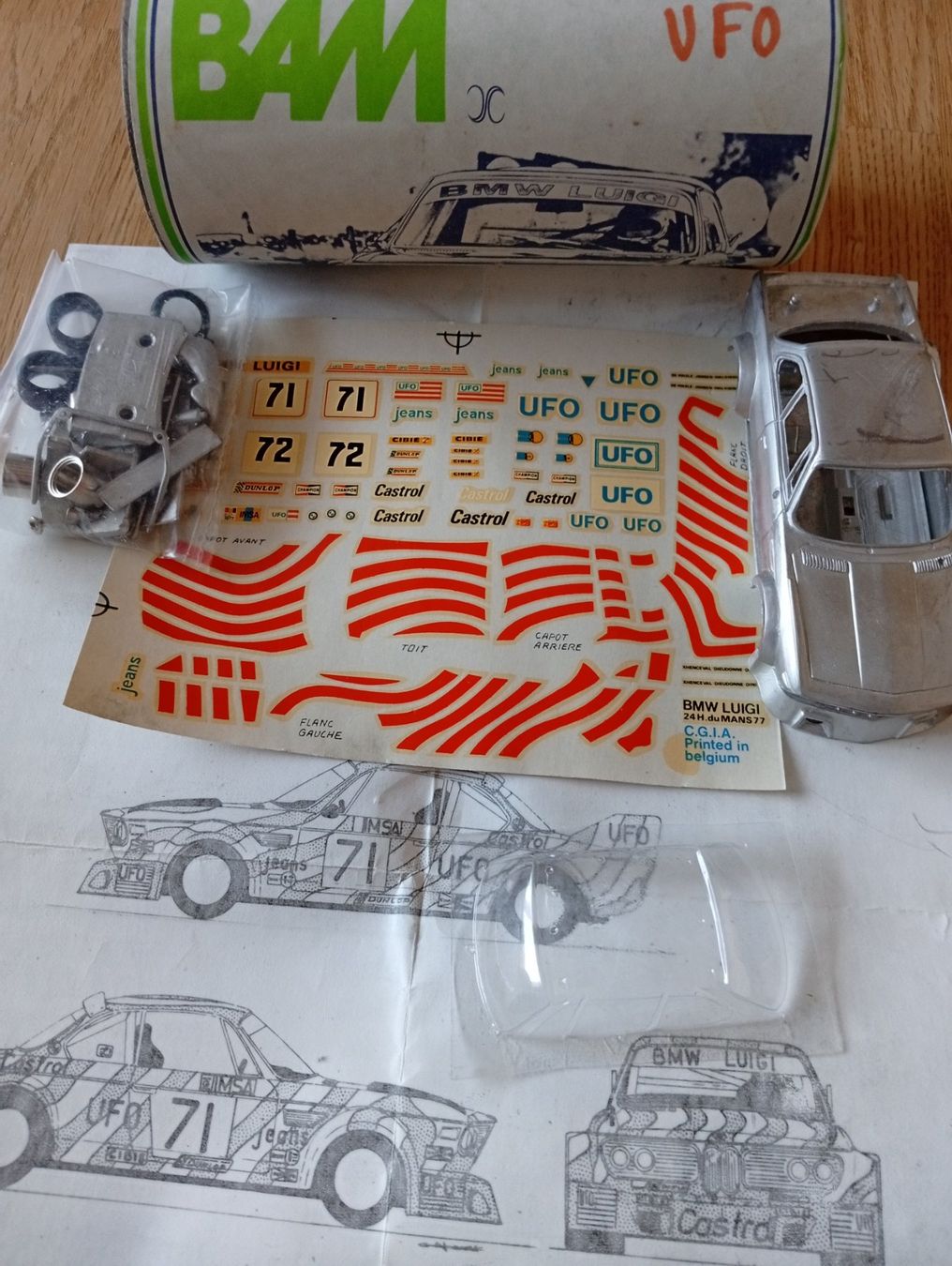 BMW Modellini d'auto: BMW 3.0 CSL LUIGI  UFO kit 1/43 – Usato da Alle venduto da Rissor 2