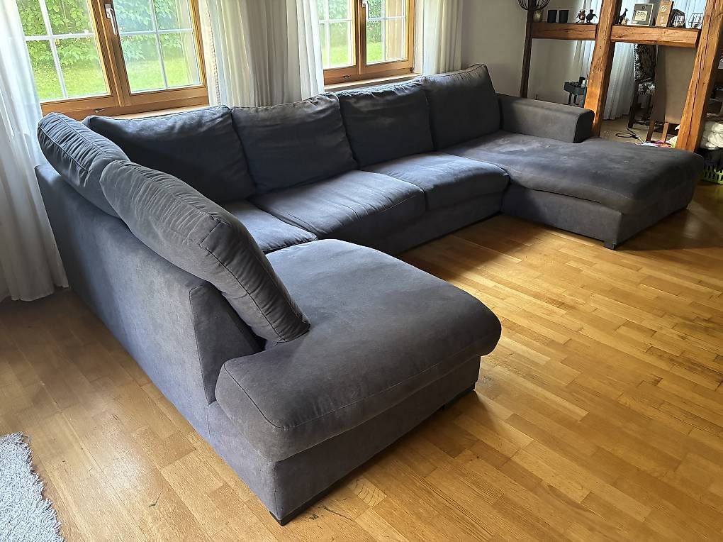 Divani: Sofa Polstergarnitur Jersey mit Recamiere und Ottomane – Usato da Tägerwilen venduto da Silver_men 1