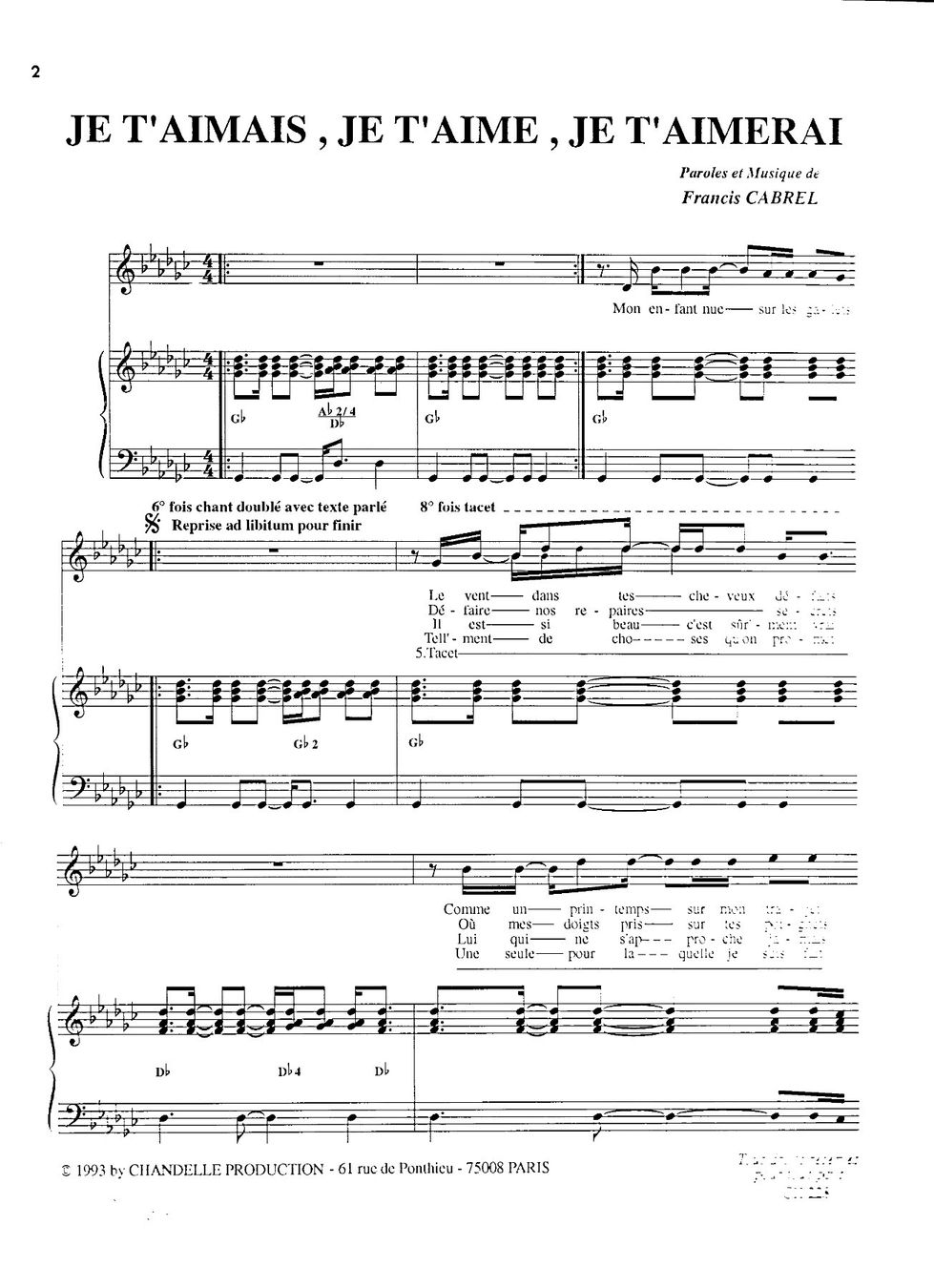 Libri: SUPER RECUEIL DE F. CABREL - 11 chansons – Nuovo (secondo la descrizione) da St-Blaise venduto da partita-ch 2
