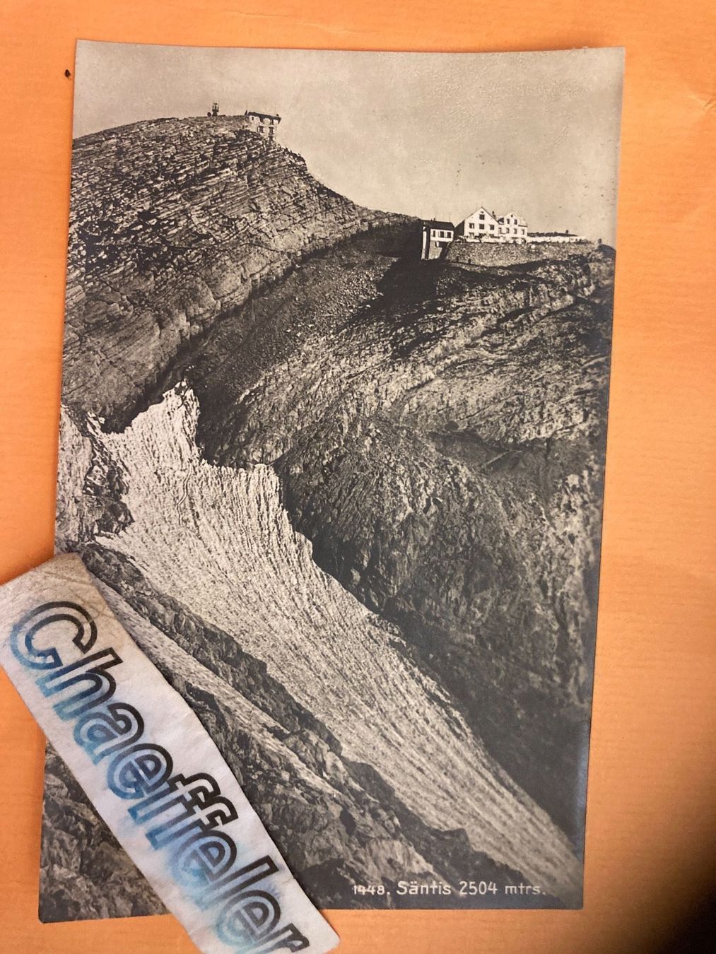 Cartoline postali: 1448.  Säntis 2504 mtrs.  1925 – Usato da Zürich venduto da Chaeffeler