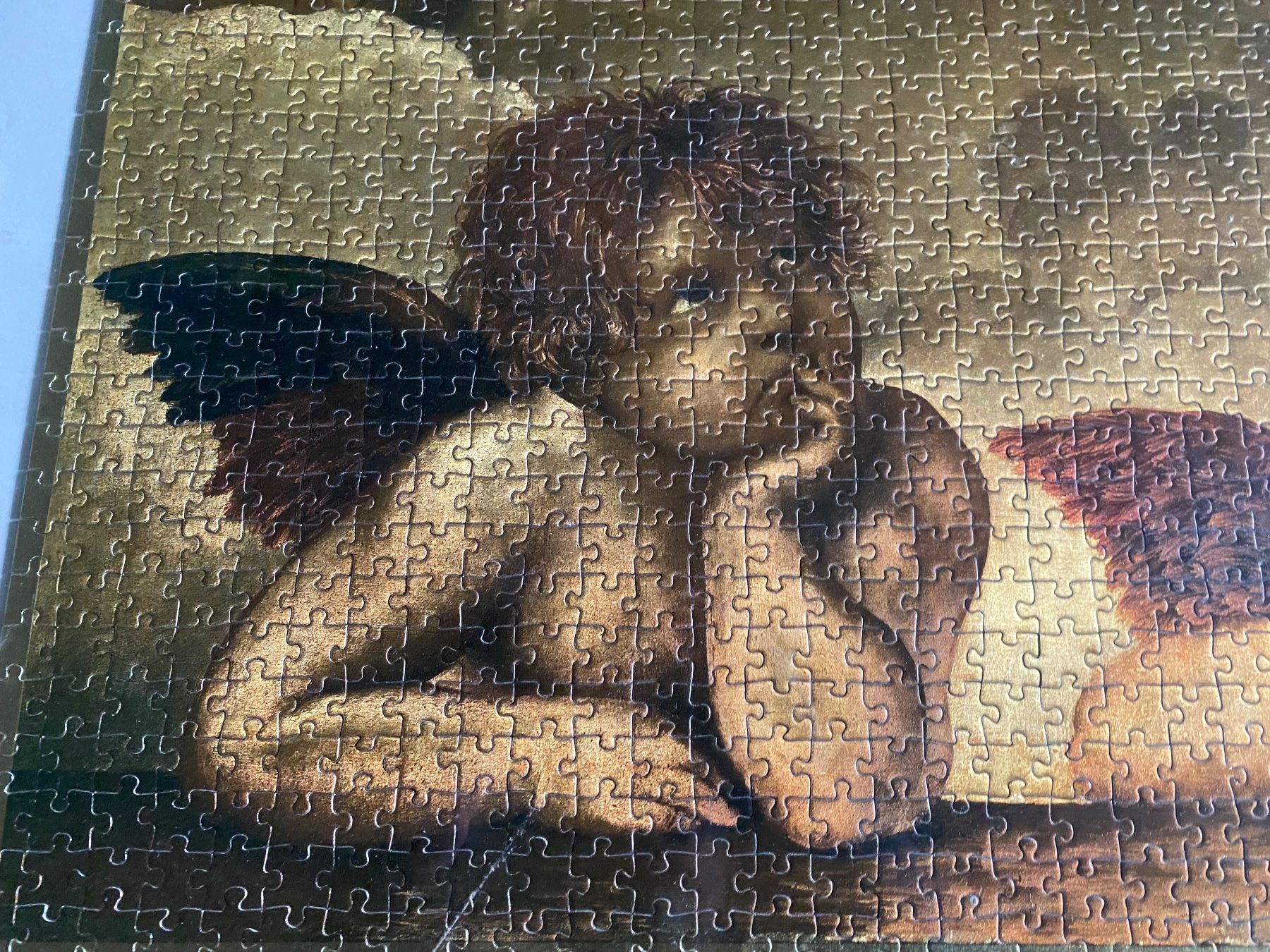 Puzzle: wunderschönes Puzzle 2 nachdenkliche Putten  im Rahmen – Usato da Abtwil SG venduto da steph61 1