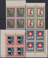1926, J37-J40 Satz Viererblöcke postfrisch **. Kat: 50.-++