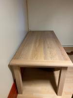 Eichentisch massiv/furniert weiss geölt