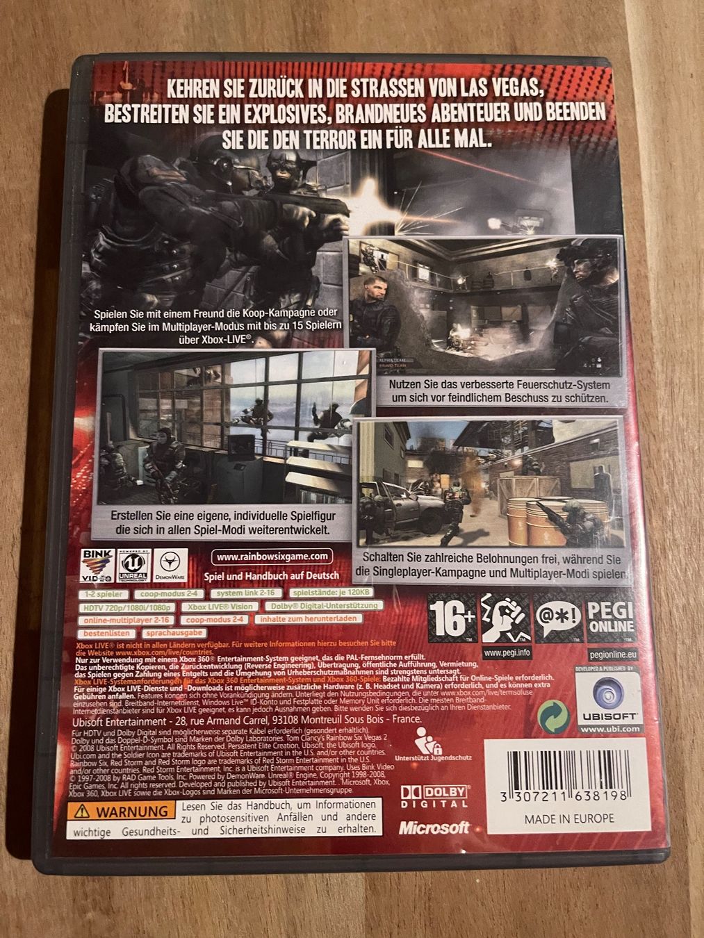 Microsoft Spiele: Rainbow Six Vegas 2 - Xbox 360 - Ab 16 Jahren Top Zustand – Gebraucht aus Zuerich von Dorsi 1