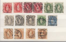 Lot de timbres Hélvéties debouts forte cote assurée