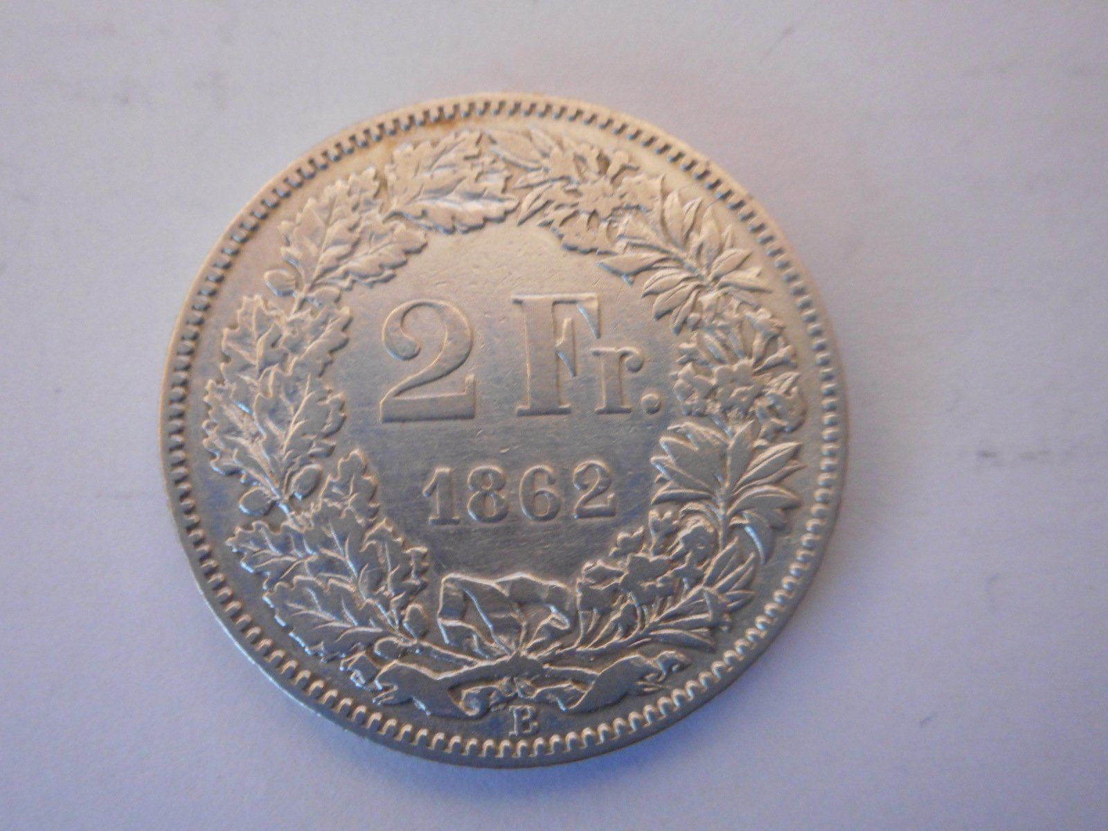 Tutti le monete: 2 Fr. 1862 silber  gute Erhaltung – Usato da Kriegstetten venduto da pizlad2010 1