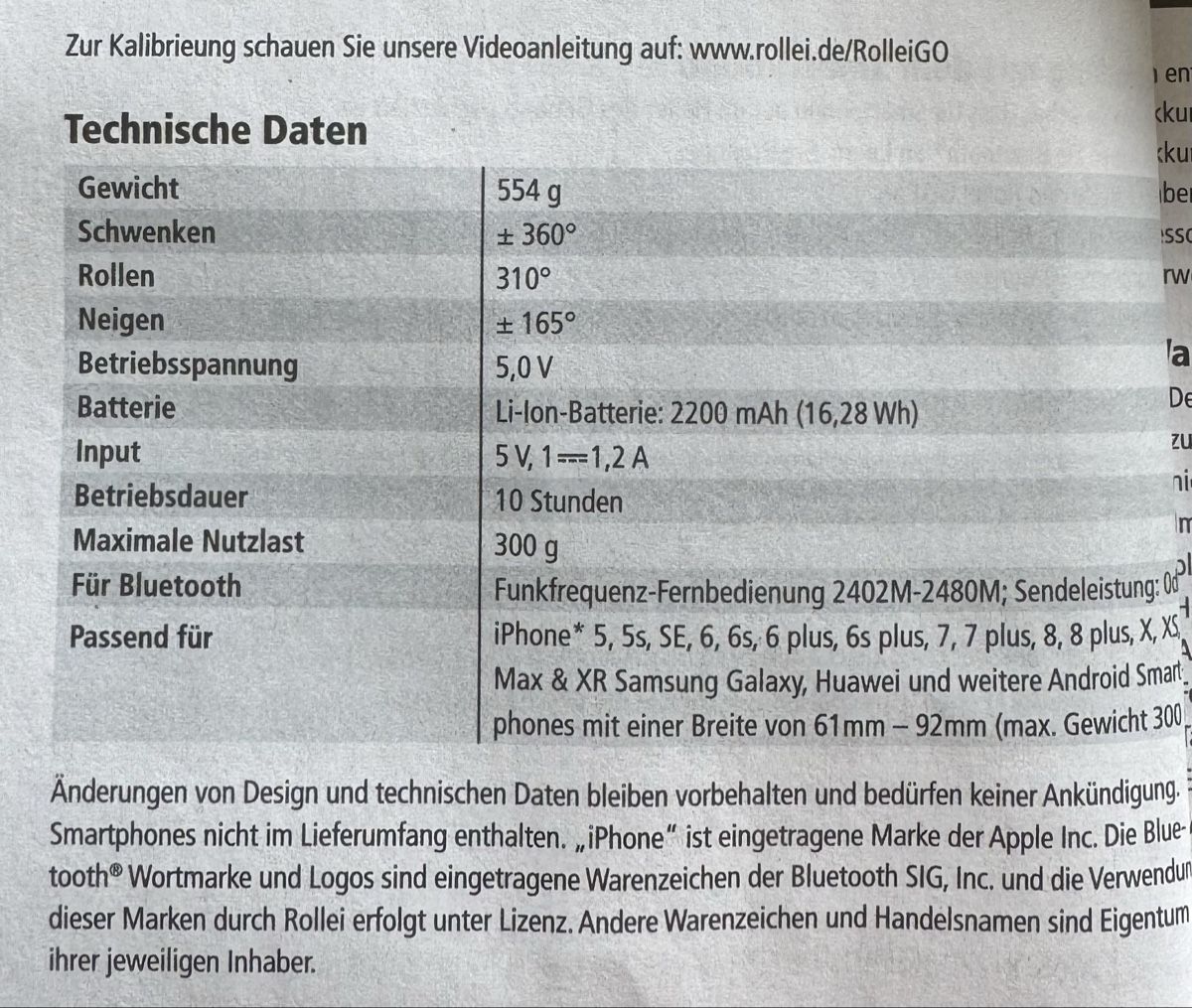 Rollei Staffe: Rollei Smartphone-Gimbal – Usato da Uzwil venduto da David.t96 2
