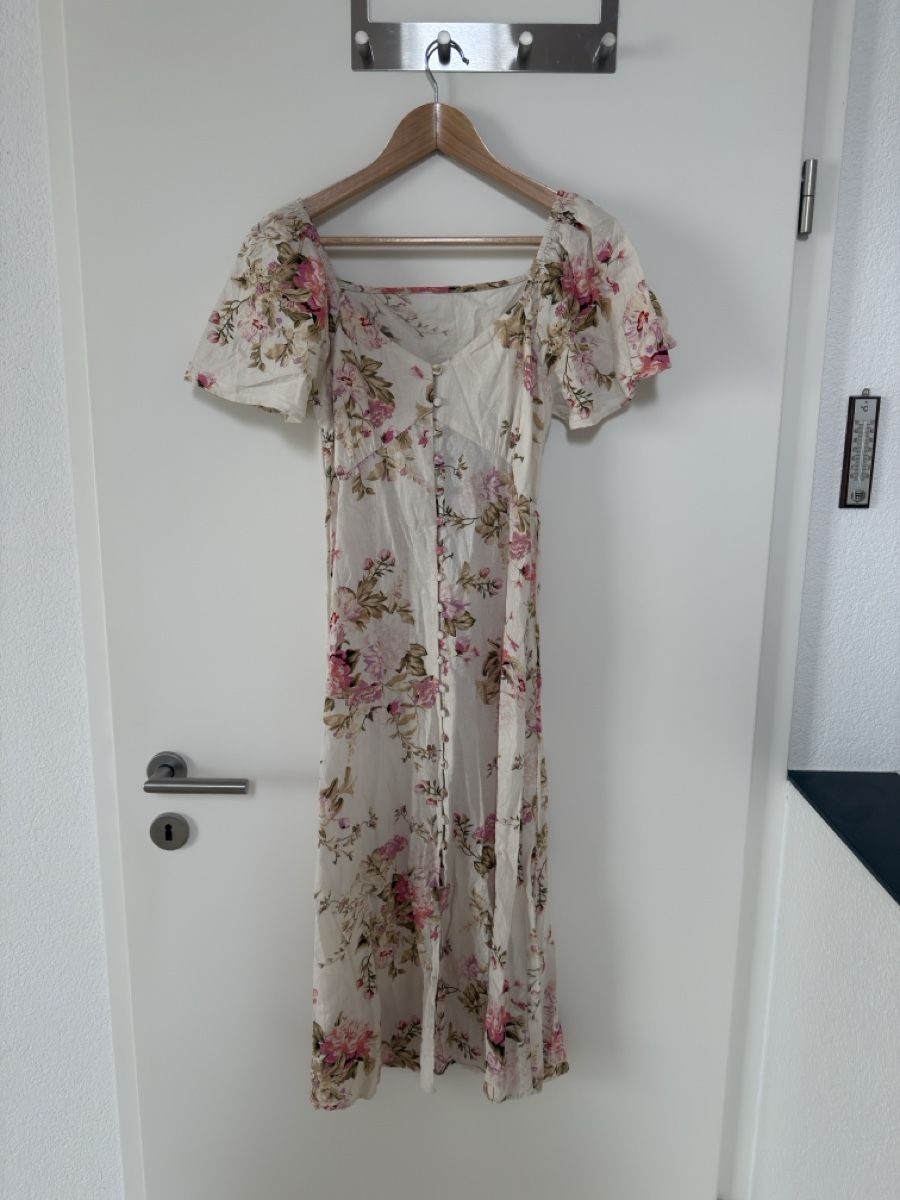 Mango Vestiti: Mango Leinenkleid mit floralem Print – Nuovo (secondo la descrizione) da Sarmenstorf venduto da Nathaliie_21 1