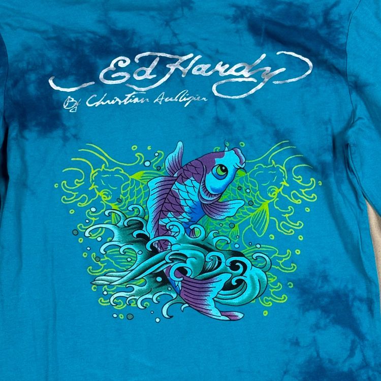 Ed Hardy Top: Ed Hardy printed graphic long-sleeve sommer – Usato da Rheinfelden venduto da sourced_limited 1