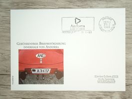 TR82 Enveloppe + Timbre Andorra 1993