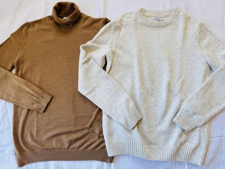 2 pulls homme JULES – taille L – dont 1 en laine mérinos