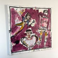Moderne Kunst Expressionismus Acryl Bild Ladies Decadence