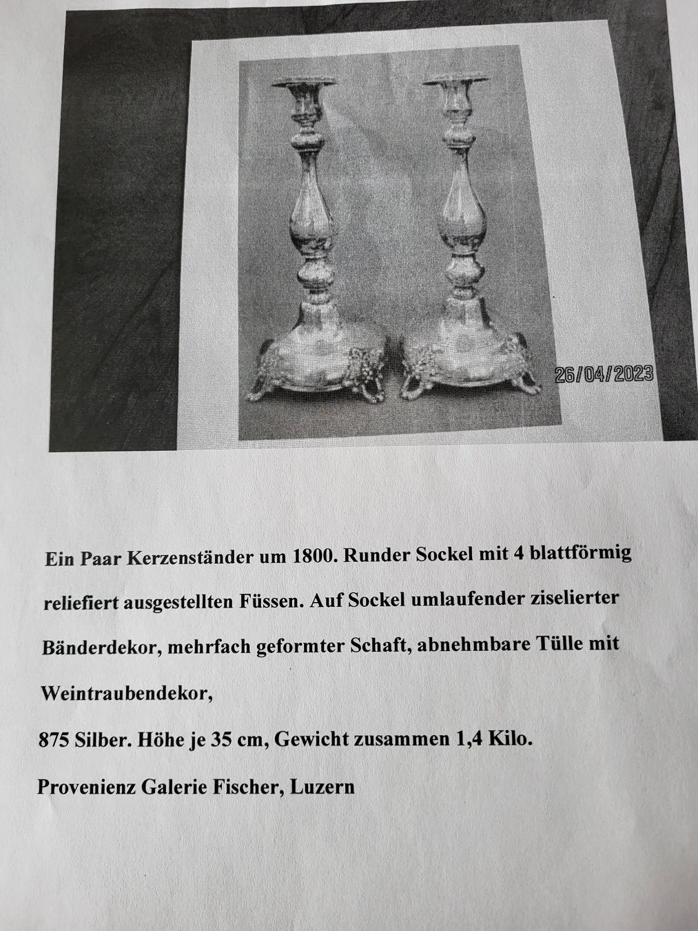 Portacandele: Silberkerzenständer 14 Lot – Usato da Schaffhausen venduto da Bobi013 4